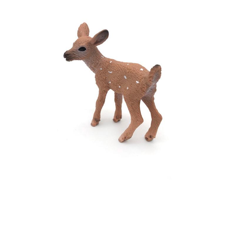 Home Party Decoration Static Decor Xmas Cute Deer Simulation Wild Animal Toy Set