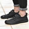 Fashion Fashionable Retro Spring Men's Comfortable Soft Soled Handmade Stitched Leather Shoes Brand Men Lightweight Casual Sports Shoes