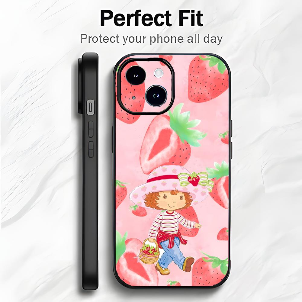 Sweet Cute Cartoon S-Strawberry Shortcake Phone Case Phone Case Soft Packaging Lightweight For iPhone17 16 15 14 13ProMax