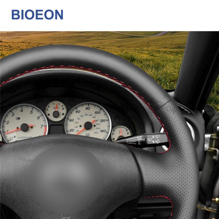 Black PU Artificial Leather Steering Wheel Cover for Mazda MX-5 MX5 Miata NB 1998-2003 2004 2005 RX-7 RX7 1999-2001
