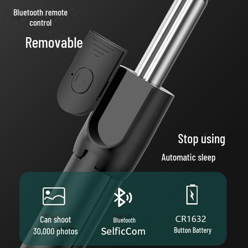 "Portable Bluetooth Selfie Stick Tripod with Fill Light for Mobile Photography"
