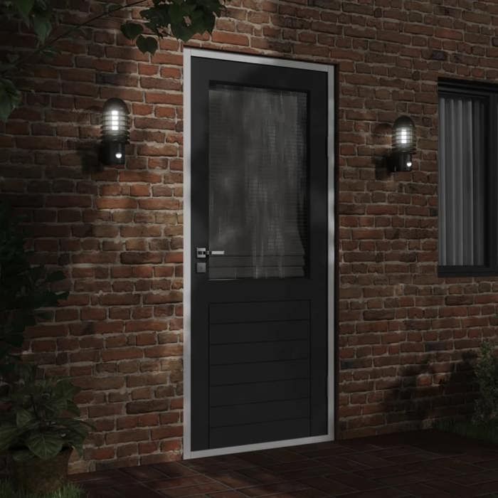 VidaXL Outdoor Wall Light with Sensor Black Stainless Steel, Outdoor Wall Lighting, Garden Wall Lamp, 4006254