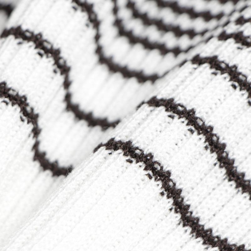 Abito maglia a righe elegante senza maniche a forma ad A pullover Tencel medio e lungo per il commercio estero transfrontaliero di fabbrica primavera ed estate