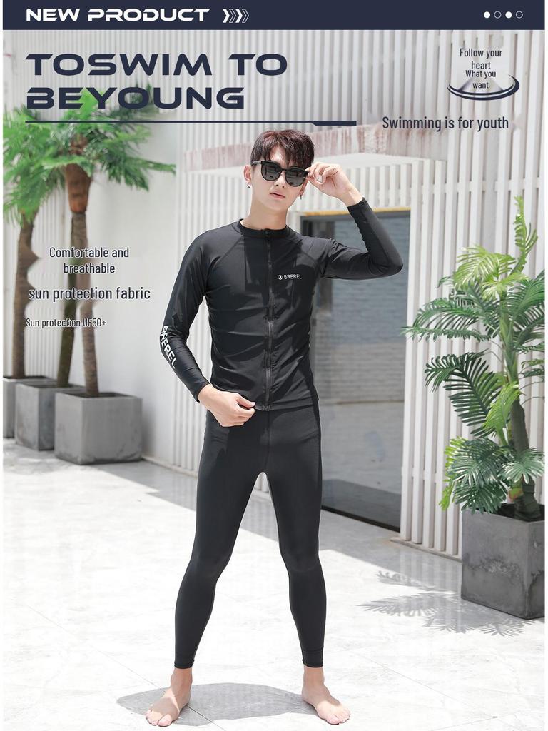 BREREL Męski Szybkoschnący Kombinezon z Długim Rękawem do Surfingu i Sportów Wodnych