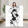 Sorcerer Killer Anime Toji Fushiguro Plush Blanket Students Flannel Throw Blanket For Living Room Warm Soft Quality Bedspread
