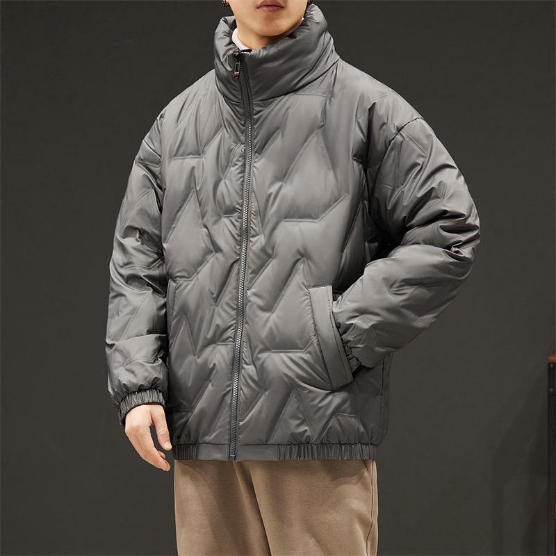 Veste d'hiver de travail pour homme - Duvet de canard blanc - Épaisse, Chaude et Coupe ample pour les grandes morphologies.