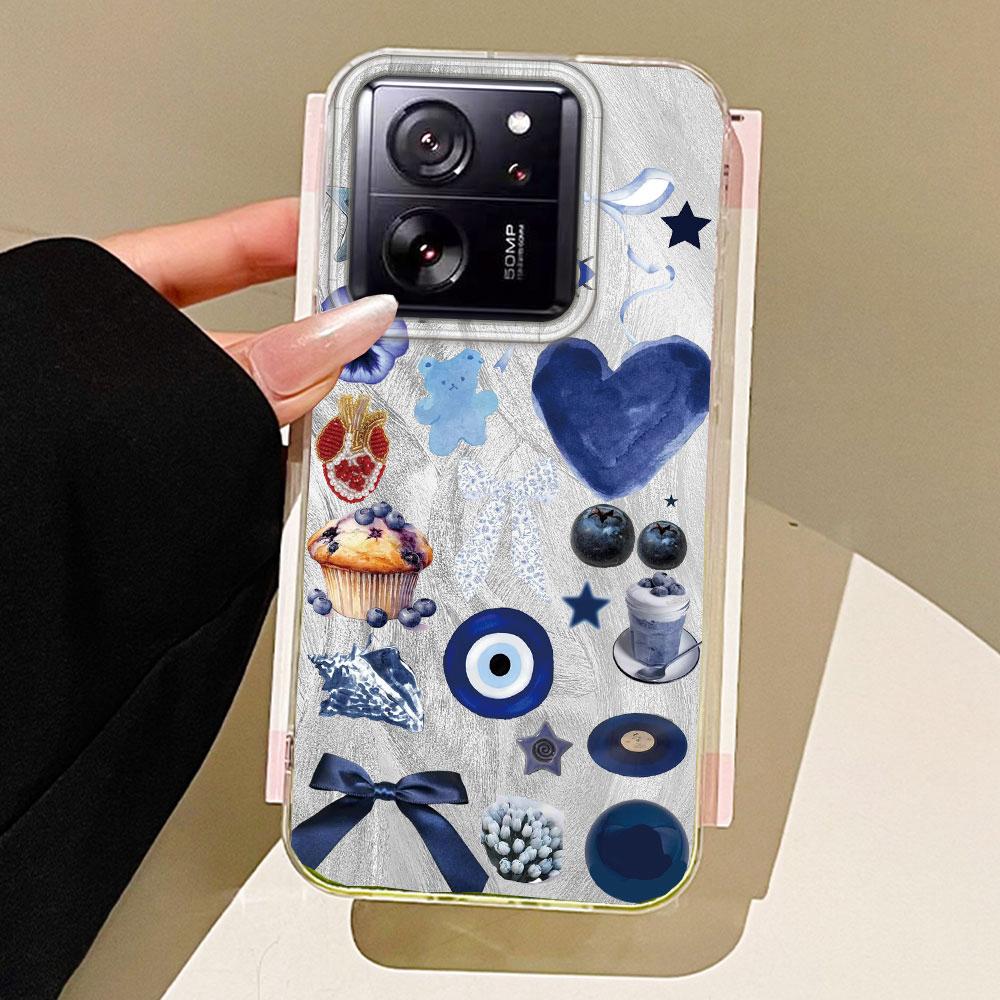 Etui na telefon dla kobiet i dziewcząt z motywem kwiatów i zwierząt morskich dla Xiaomi 13T 14T 11 Lite Poco X5 X7 M6 Pro X6 X3 Pro NFC C75 C71 C65 C61 M5S