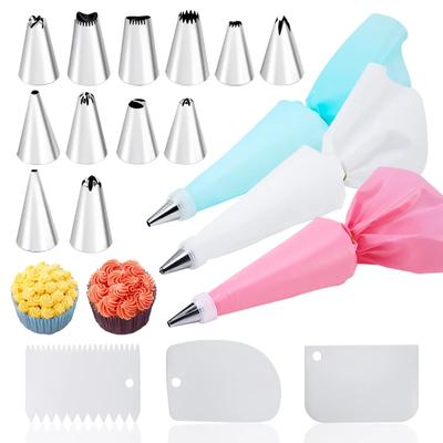Nouveau set de 14/26/29 pièces Douilles à Crème Outils de Pâtisserie Accessoires Pour Décoration de Gâteau Poche à Pâtisserie Cuisine Boulangerie Équipement de Confiserie