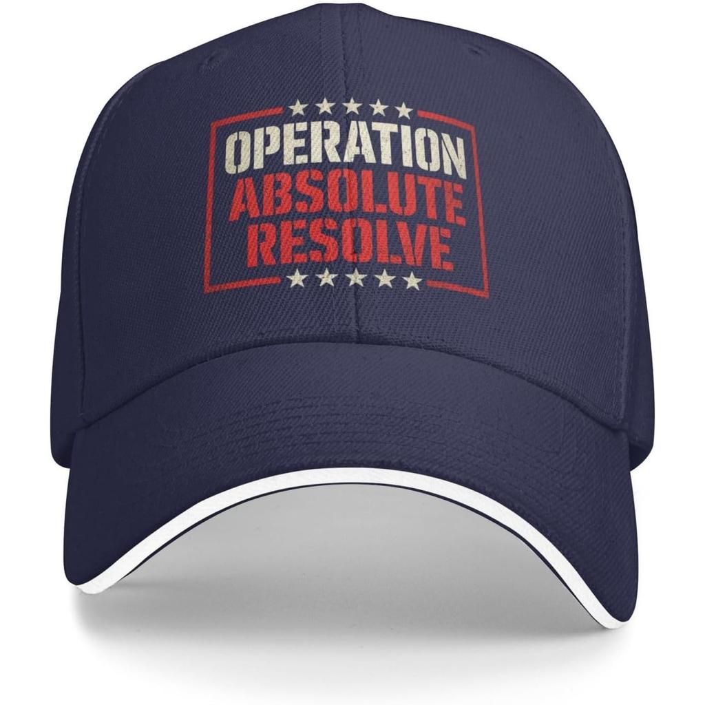 Operation Absolute Resolve Graphic Baseball Cap Casual Polyester Adjustable Unisex Cap