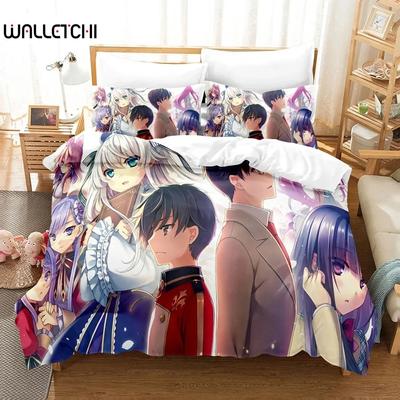 3D Anime Seirei Gensouki Bedding Set,Duvet Cover Comforter Bed Set Quilt Cover Pillowcase,King Queen Twin Size Boys Girls Adults