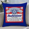 Brand Budweiser Cushion Cover Cushion Covers Natural Linen Breathable Sofa Bedroom Decor Pillowcase