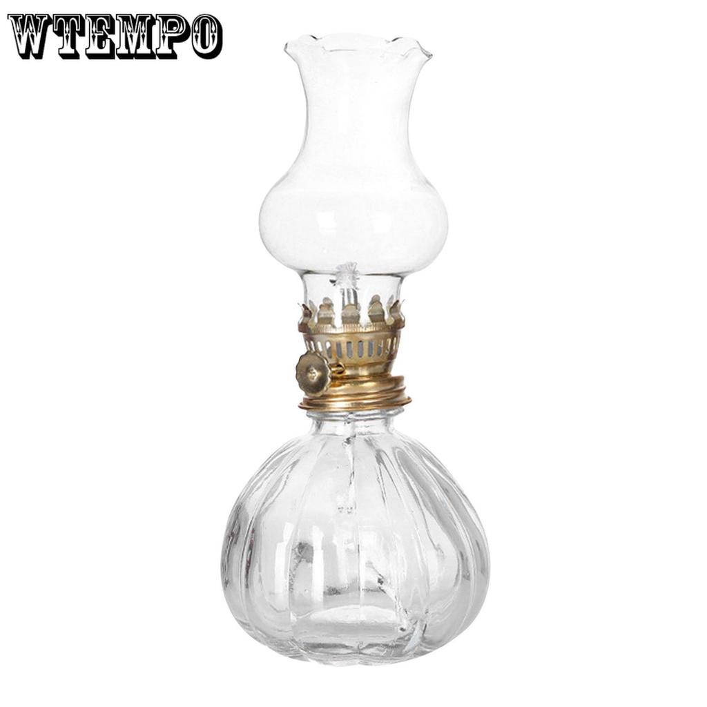 Lampă retro cu kerosen de cristal Relocare Iluminat de urgență Lumină permanentă Lumină de noapte mică pentru decorarea camerei de zi și a dormitorului atmosferă