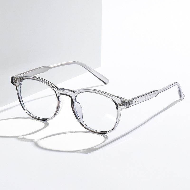 New simple and versatile retro flat glasses plain mirror female whitening artifact male tr ultra-light glasses
