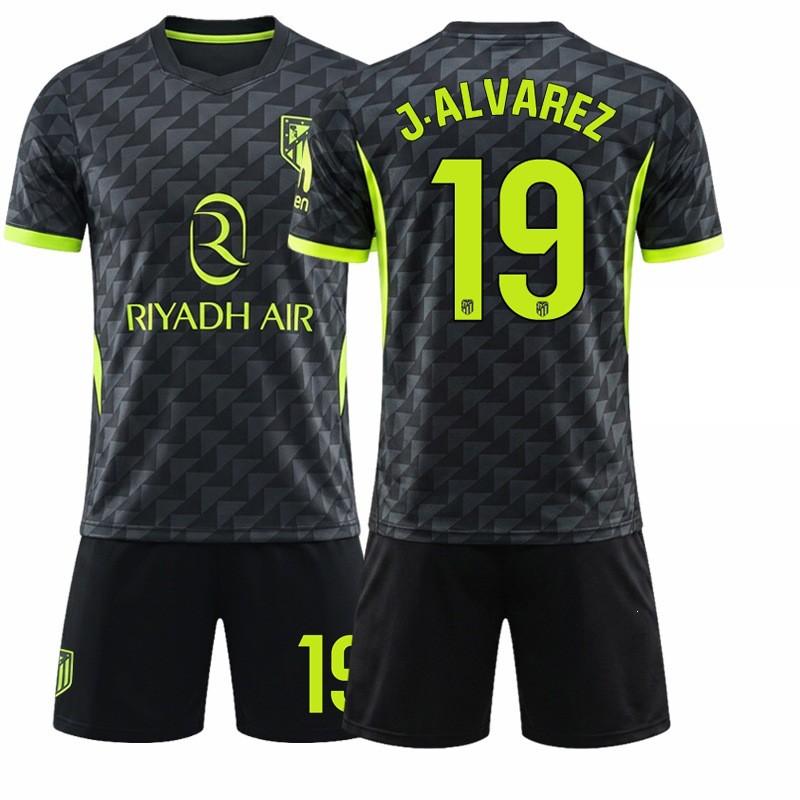 26/27 Club Soccer Training Jersey Fluorescent Green 19 Alvarez 7 Lee Kang-in Atletico Madrid Away Football Shirt