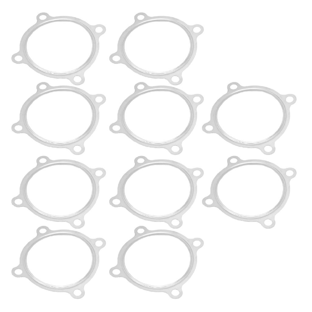 10Pcs Turbo Down Pipe Gasket 3in 4 Bolts Stainless Steel Rust Resistant for GT30 GT35 T3 T2 T4 T6