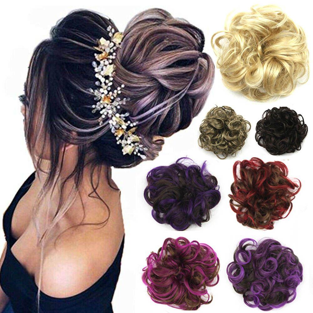 Elastic Band Hairdressing Hairband Curly Scrunchie Curly Messy Chignon Hair Extension Hair Bun