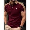 Summer New Men's T-shirt Tops Daily Casual Printing Lapel Short-sleeved Polo Shirt
