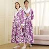 Men's Winter Shawl Collar Plush Fleece Bathrobe Soft Warm Long Sleeve Robe with Pockets Spa Robes for Men Comfortable Fluffy Homewear Sleepwear