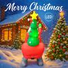 7.87FT Holiday Lighting With LED Lights Giant Christmas Inflatable Santa Sleigh Reindeer Xmas Yard Supplies Home Party Ornaments