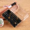 10Pcs Thickened Sushi Boxes with Lids Eco-Friendly Disposable Food Containers for Takeout Carry-Out Meals