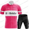 Retro Team T Radtrikot Set Herren Vintage Radbekleidung Sommer Klassisch Rennrad T-Shirts Anzug Fahrrad Trägerhosen