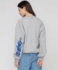 GRAVER [Unisex] Elbow Flame Smile Sweatshirt_Gray