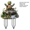Yoga Turtle Garden Stake, 2D Flat Acrylic Sitting Zen Turtle Decoration, Sit in Meditation Turtle Yard Art Stake for Planter Lawn Plant Pot