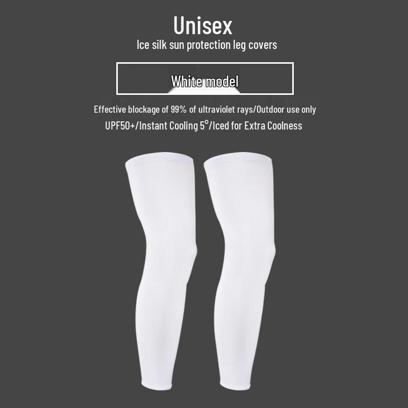 Manchons de jambe protection solaire en soie glacée