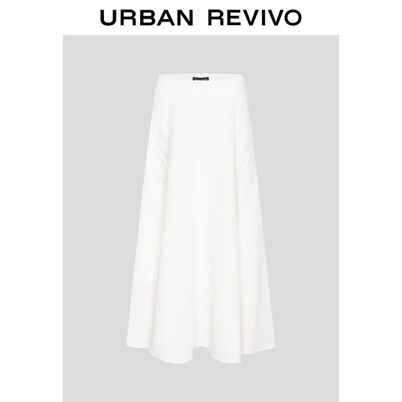 UR 2026 Women s Elegant Solid A-Line Maxi Skirt XXS
