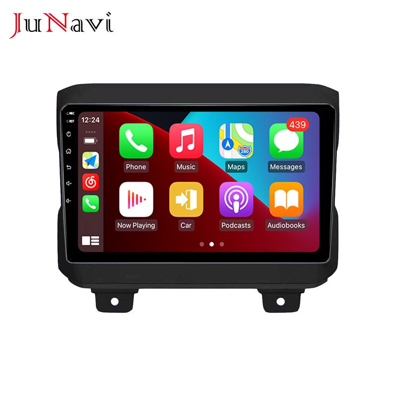Compatible with 2018 Jeep Wrangler: Android Large Screen, Central Control GPS, Bluetooth, Wireless CarPlay