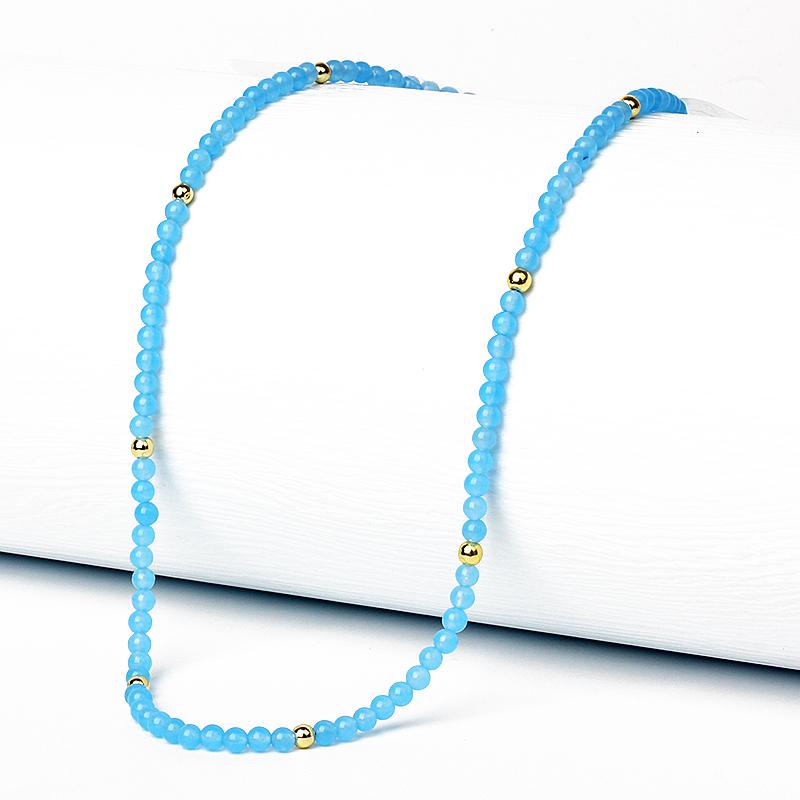 Reiki Nature Stones Necklaces for Women Fashion 4mm Bead Agates Quartz Crystal Lapis Lazuli Choker Men Female Jewelry Party Gift
