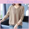 Modern Knit Sweater For Women With Abstract Print And Mandarin Collar