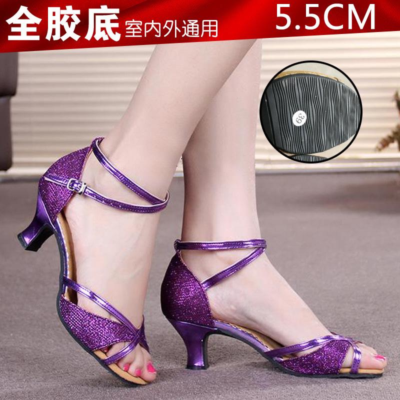 Women Hot Selling Ballet Tango/Ballroom/Latin Dance Shoes Heeled Salsa Professional Dancing Shoes for Girls Ladies 5.5cm