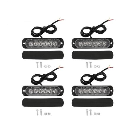 [4 Pieces] Car Strobe Warning Light General Purpose 12-24V Car