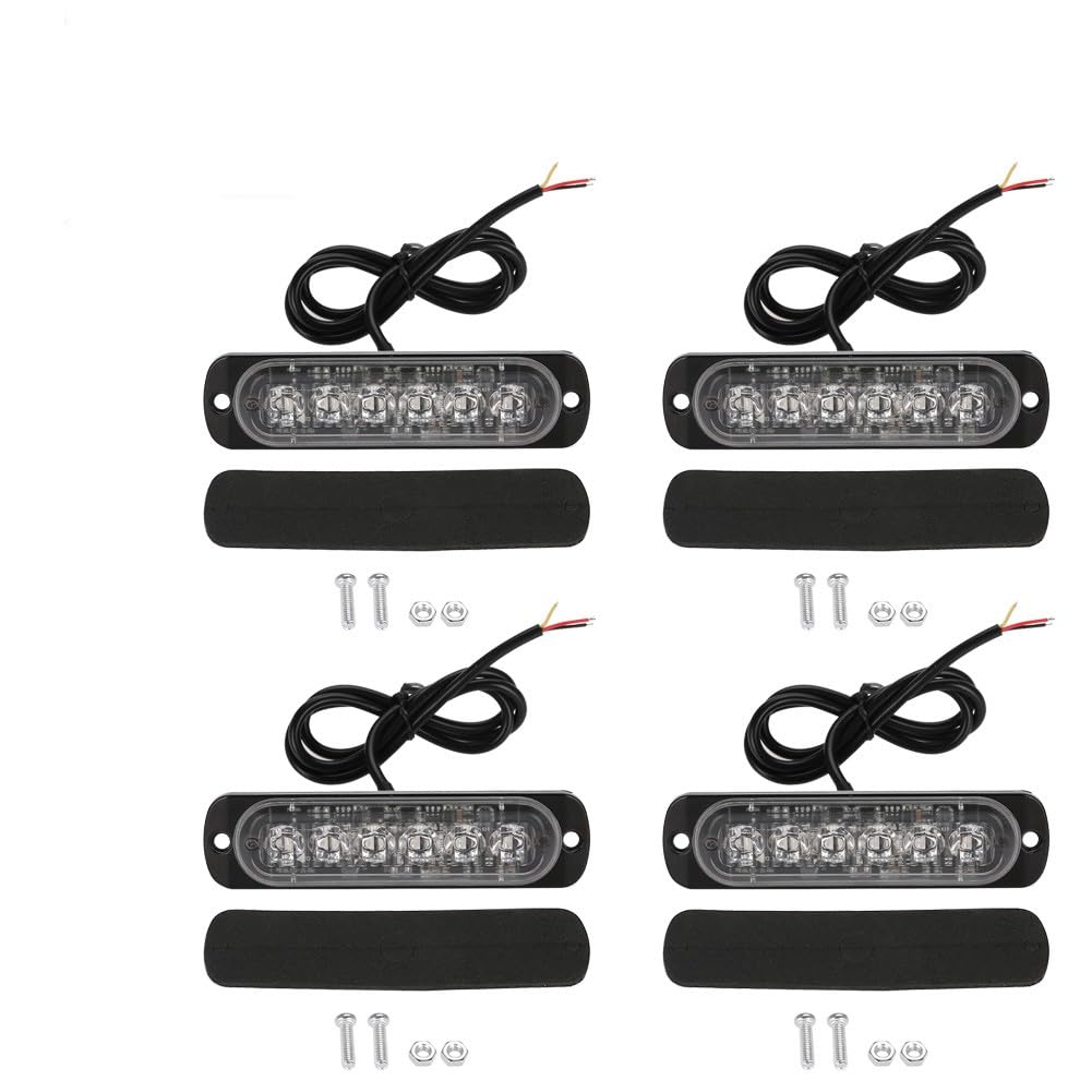 [4 Pieces] Car Strobe Warning Light General Purpose 12-24V Car синий