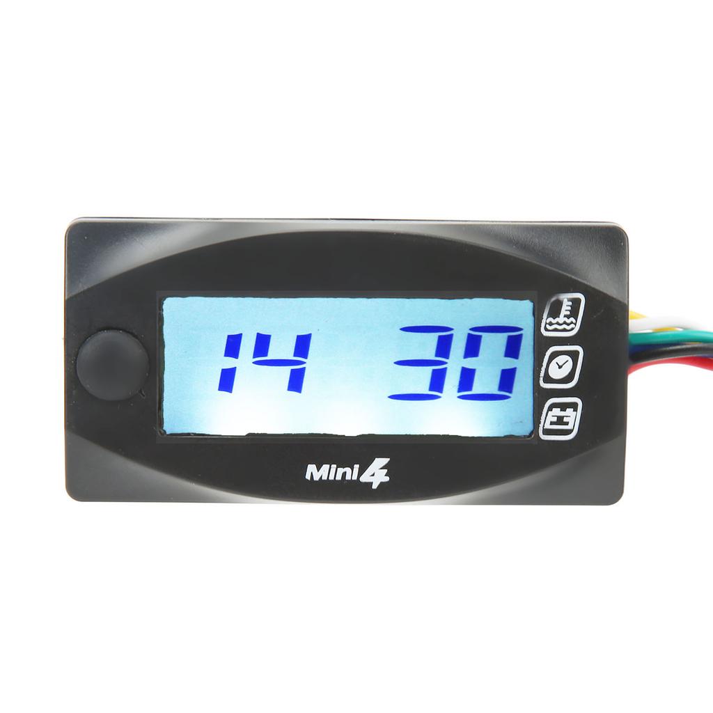 Miernik 4 w 1 Temperatura Wody Oleju Czas Napięcie Wyświetlacz Cyfrowy LCD DC12V Uniwersalny do Motocykla M12x1.5