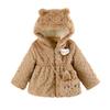 Cappotto Felpa con Cappuccio Peluche Ricamato Gatto Cartone Animato per Bambine – Trapuntato in Ecopelliccia per Autunno/Inverno