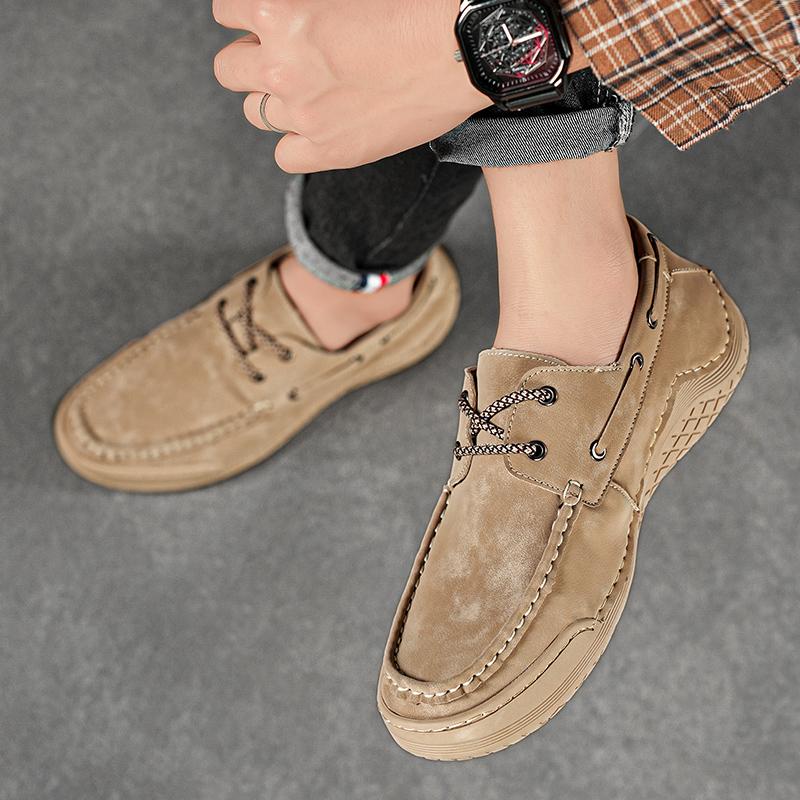 Men Big Size Loafers  38-46 Leather Moccasins Casual Shoes Mens Driving Shoe Summer Outdoor Comfy Slip On Men Lazy Shoes Zapatos