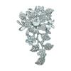 Stilfuld Rhinestones Blomstret Broche Alsidigt Modeaccessories til Kjoler Jakkesæt Afslappede Outfits Vintage Stilarter Elegant