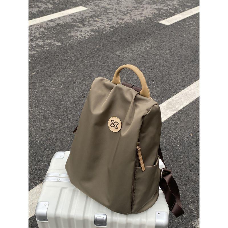 

Travel Women Oxford Cloth Minimalist Waterproof Student Backpack Khaki