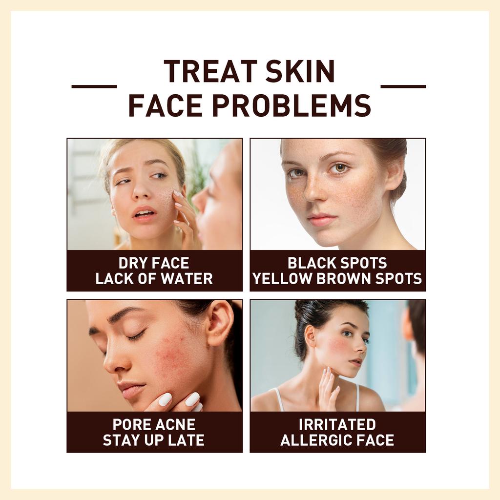 Weißer Reis Gesichtsserum Poren verkleinern Aufhellende Whitening Creme Anti-Aging Linien und Falten für strahlende Haut Straffende Pflege Essenz