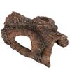 Resin Reptile Hide Cave Simulation Tree Bark Shaped Amphibians Reptile Hide Caves Landscape for Scorpion Lizard 13x7.5x5cm