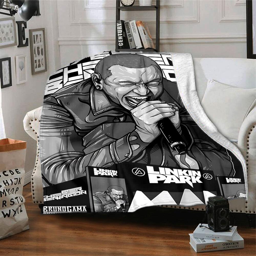 1pc Chester Bennington, Linkin Park Blanket Soft All Season Throw with Vibrant Design, Perfect for Home, Travel, and Gifts, Ideal for Naps and Camping