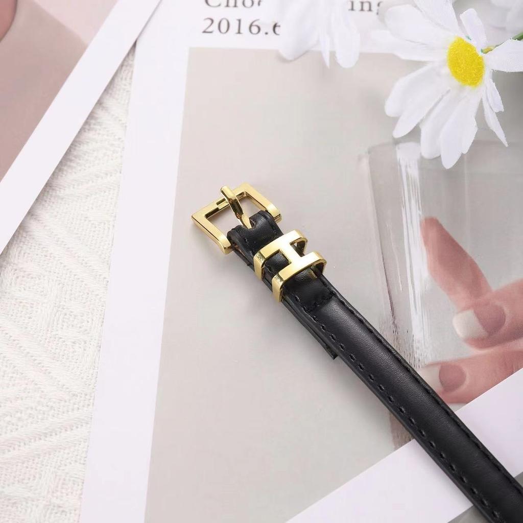 The H-buckle Letter-shaped Small Belt for Ladies Is Versatile, Fashionable and Has An Ins Style Decoration. It Is A Slim Waist Belt for Women