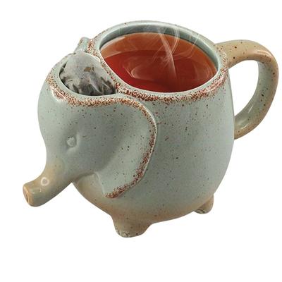 Elefanten Niedliche Keramiktassen 16 oz Tasse mit Teebeutelhalter Für Tee und Kaffee Teetrinker Geschenk Kreativität Teetasse Kaffeetasse