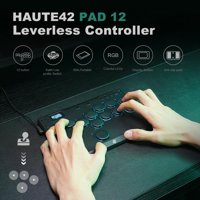 Haute42 Mini Stickless Controller Hitbox Leverless Arcade Controller For PC/PS4/PS5/Switch Fighting Game Hitbox Fightstick