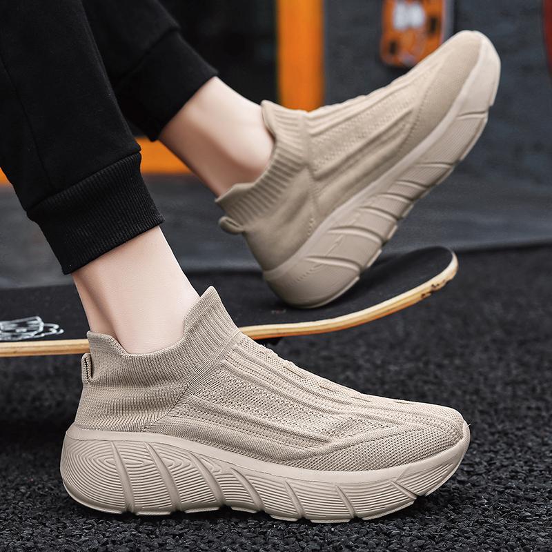 Original Men's Sneakers Breathable Socks Shoes Trainers for Men Women Slip-on Platform Casual Sneakers Men Blue