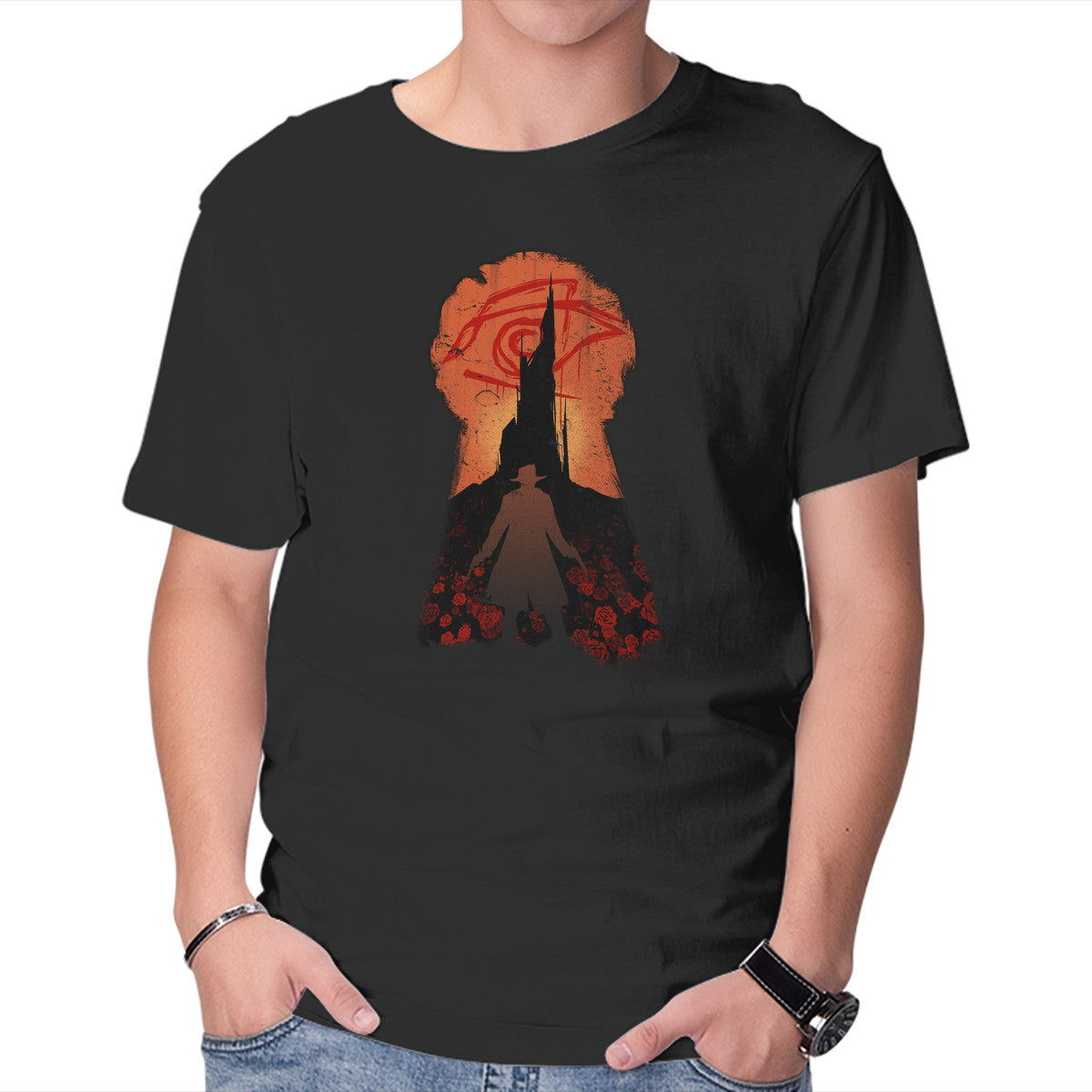 Unisex Crew Neck T-Shirt He Followed Graphic Short Sleeve Casual Tee XS