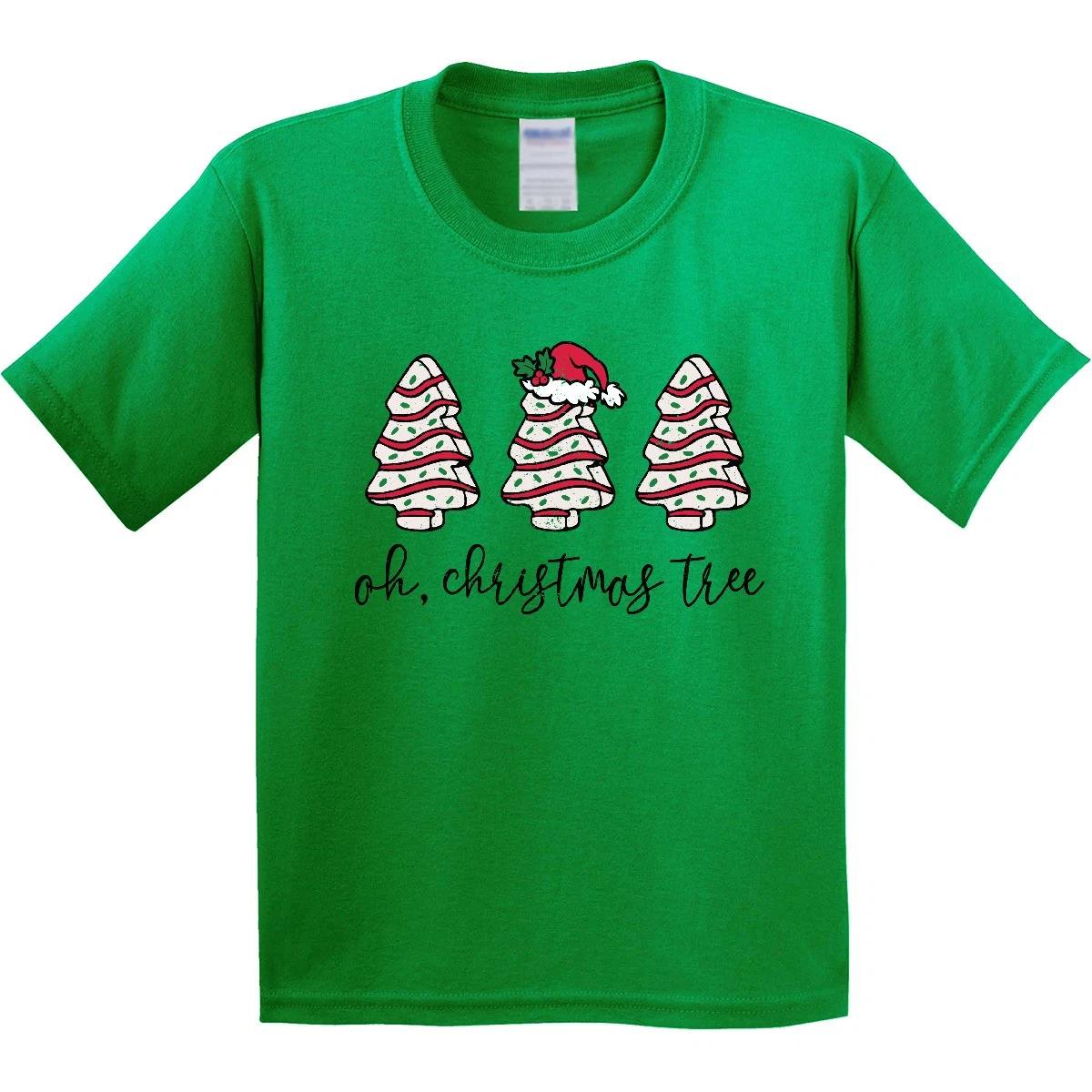 Inktastic Oh, Christmas Tree Youth T-Shirt Holiday Snack Cake Food Tee Kids Teen 120
