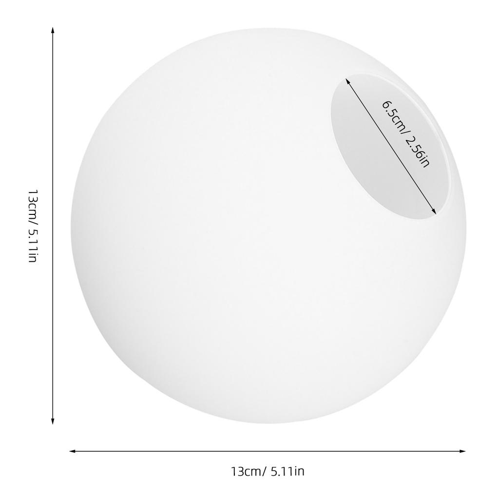 White Round Glass Lampshade Frosted Matte Globe Design for Ceiling Mount Hanging Pendant Lights Decorative Ambient Light Cover